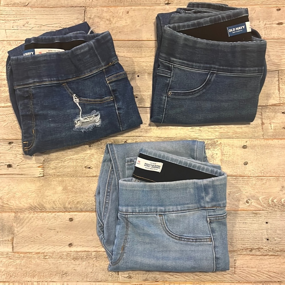 Old Navy 360 Stretch Jeggings , Lot of 3 (Size 10 Petite)